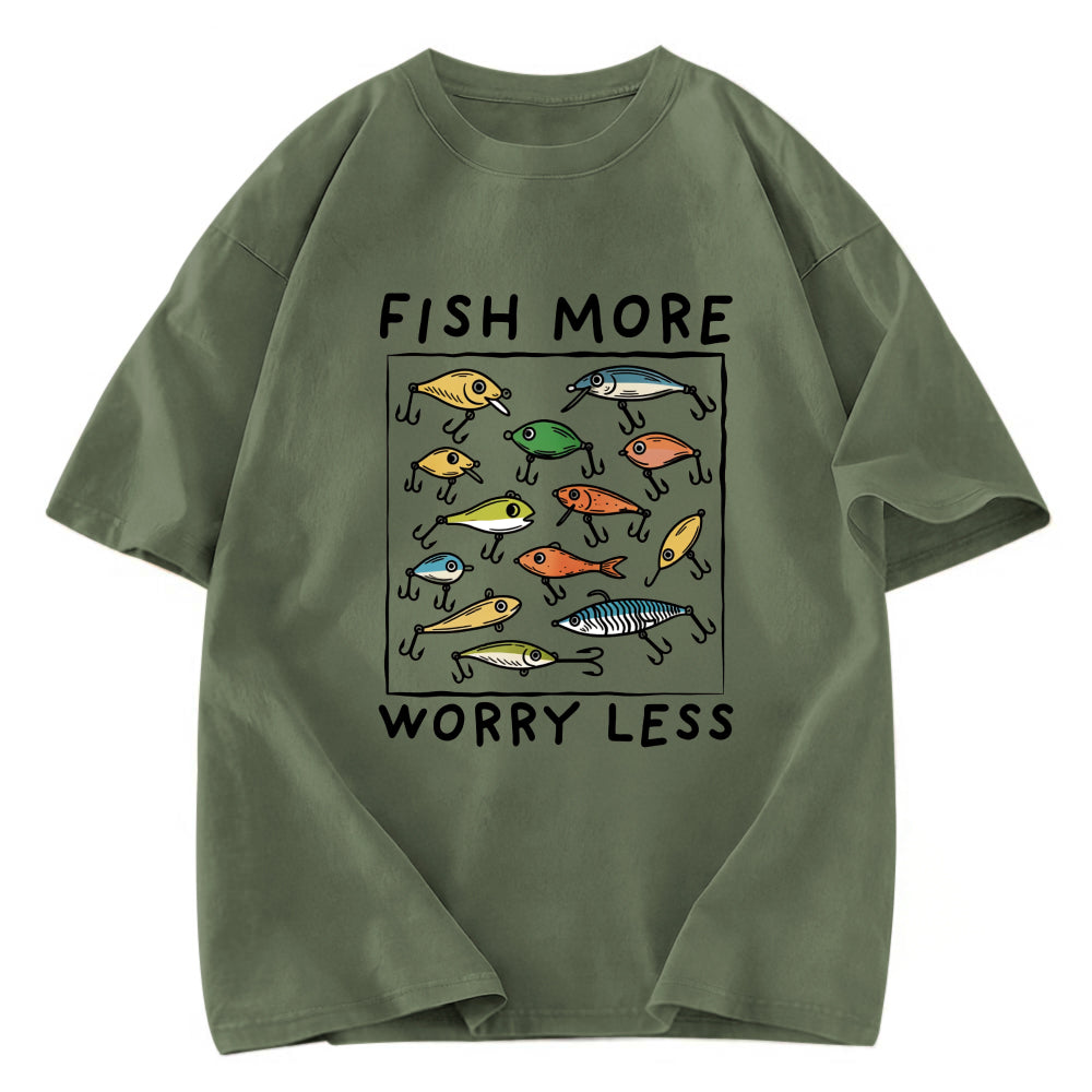 Tokyosol Funny Fish Hook Washed T-Shirt