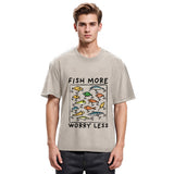 Tokyosol Funny Fish Hook Washed T-Shirt