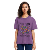 Tokyosol Funny Fish Hook Washed T-Shirt