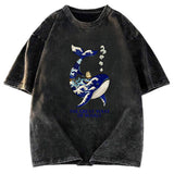 Tokyosol Ukiyoe Wave Whale Washed T-Shirt