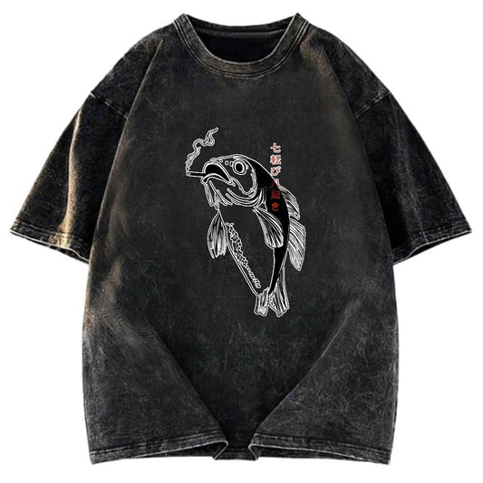 Tokyosol Smoked Fish Washed T-Shirt