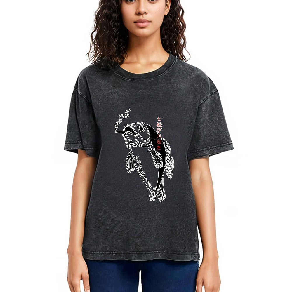 Tokyosol Smoked Fish Washed T-Shirt