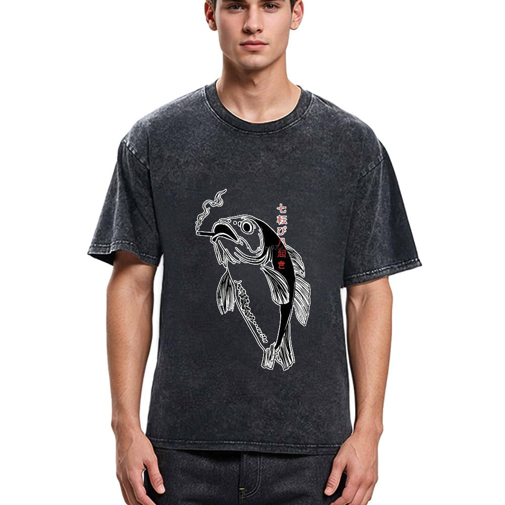 Tokyosol Smoked Fish Washed T-Shirt