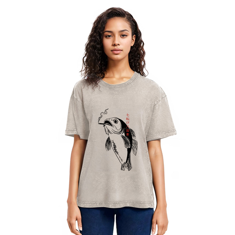 Tokyosol Smoked Fish Washed T-Shirt