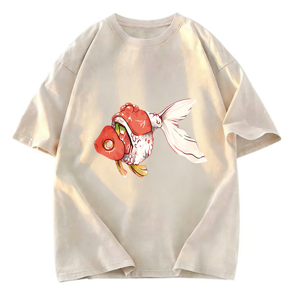 Tokyosol Goldfish Sushi Washed T-Shirt
