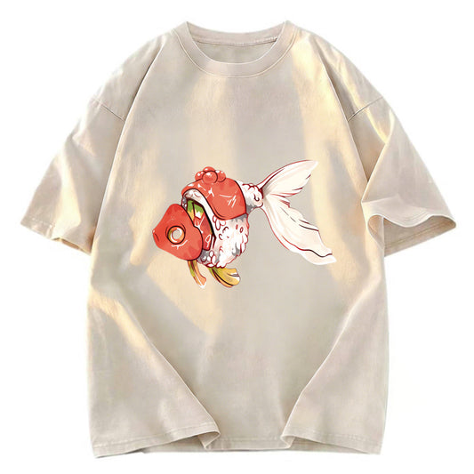 Tokyosol Goldfish Sushi Washed T-Shirt
