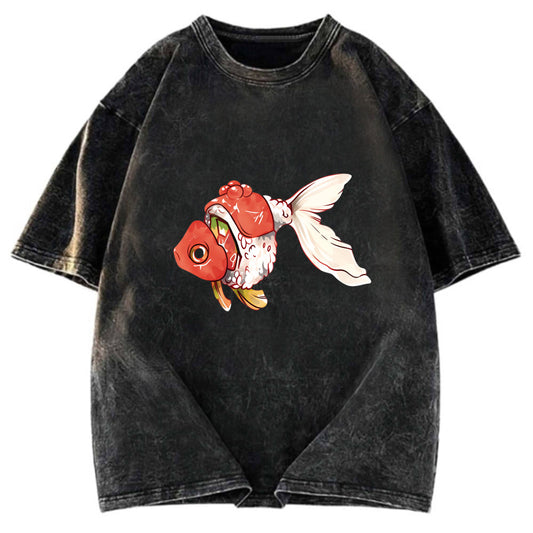 Tokyosol Goldfish Sushi Washed T-Shirt