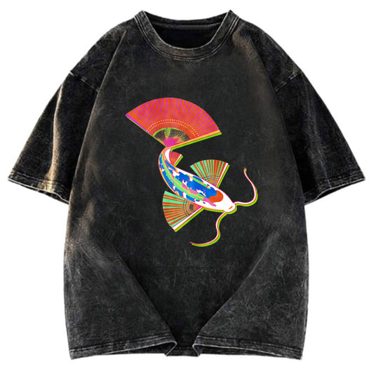 Tokyosol Japanese Traditional Fish Washed T-Shirt