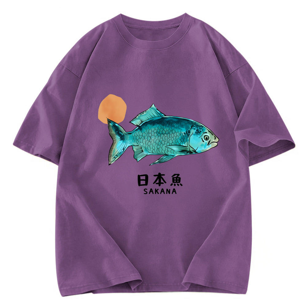 Tokyosol Japanese Fish Vintage Washed T-Shirt