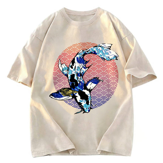 Tokyosol Vintage Japanese Koi Washed T-Shirt