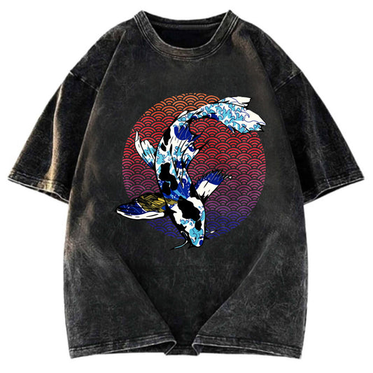 Tokyosol Vintage Japanese Koi Washed T-Shirt