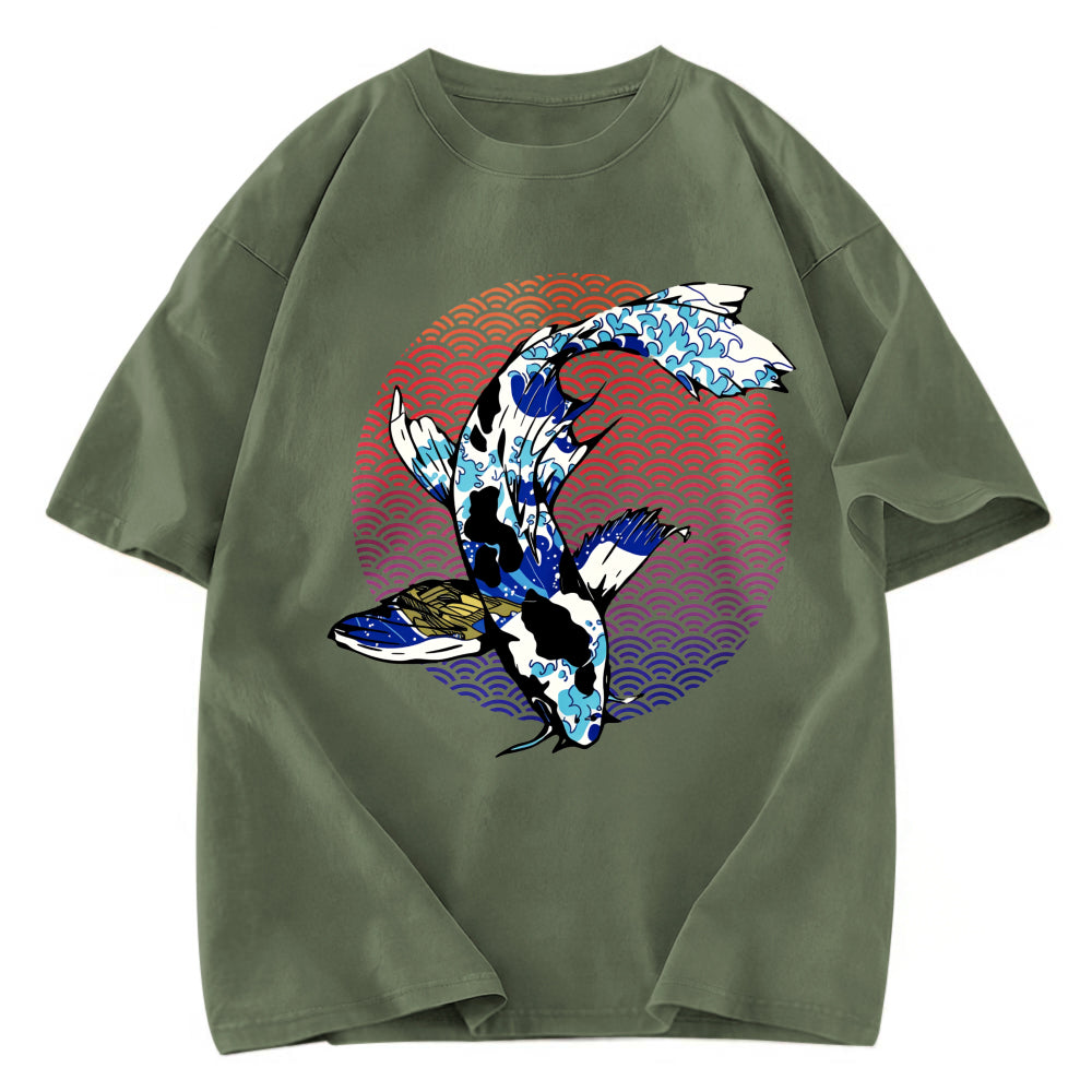 Tokyosol Vintage Japanese Koi Washed T-Shirt