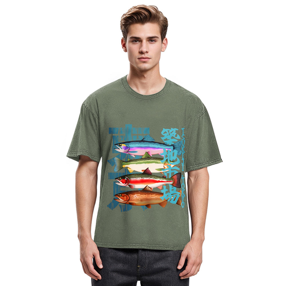 Tokyosol Retro Tsukiji Market Washed T-Shirt
