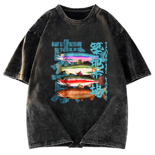 Tokyosol Retro Tsukiji Market Washed T-Shirt