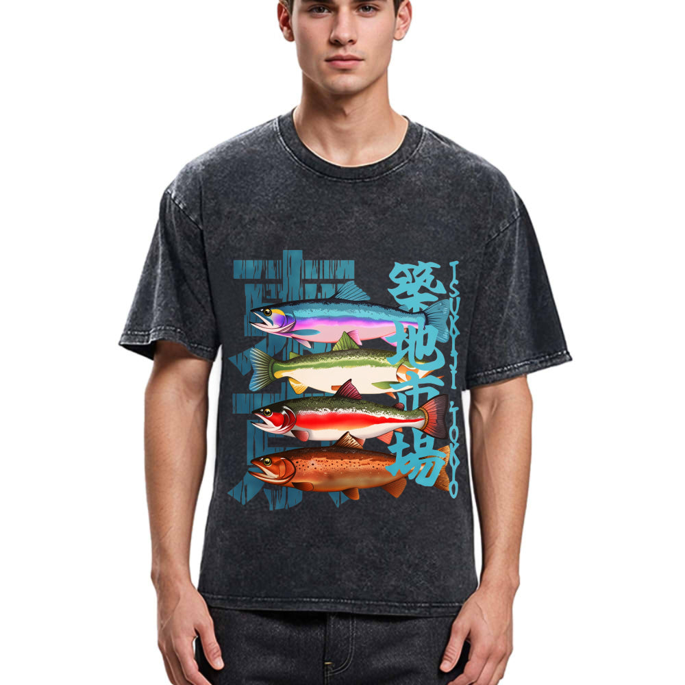 Tokyosol Retro Tsukiji Market Washed T-Shirt
