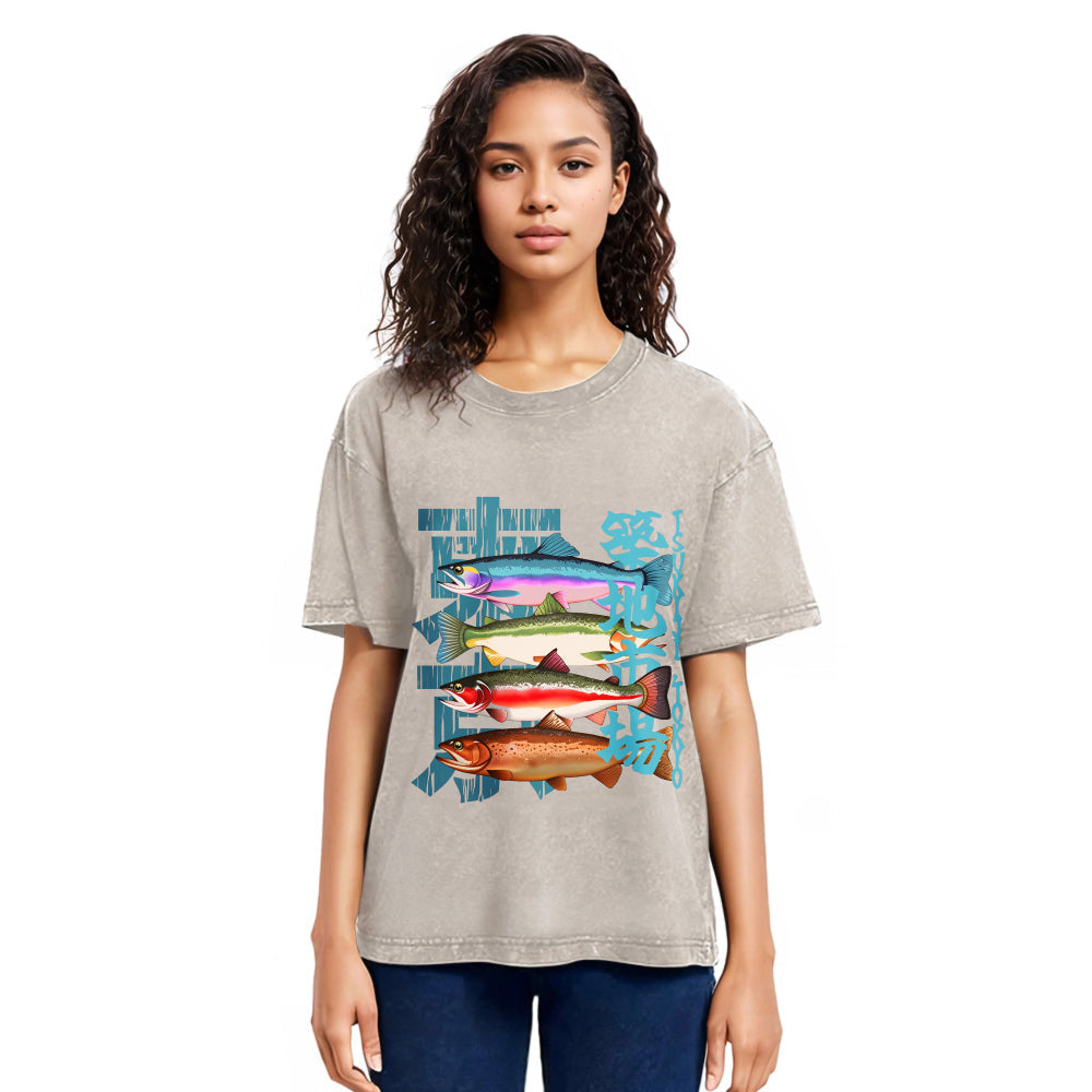 Tokyosol Retro Tsukiji Market Washed T-Shirt