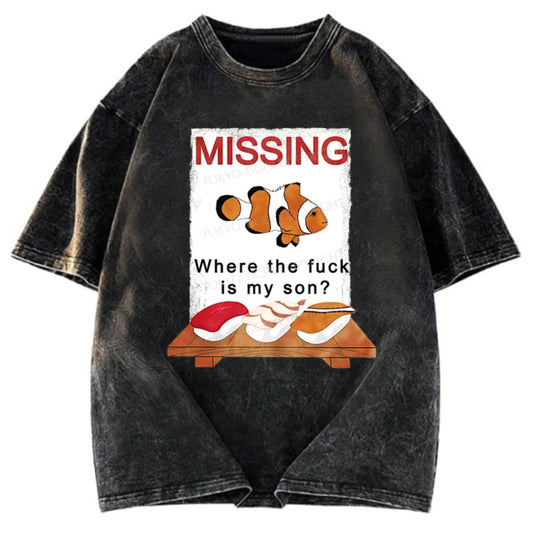 Tokyosol Clownfish Sushi Washed T-Shirt