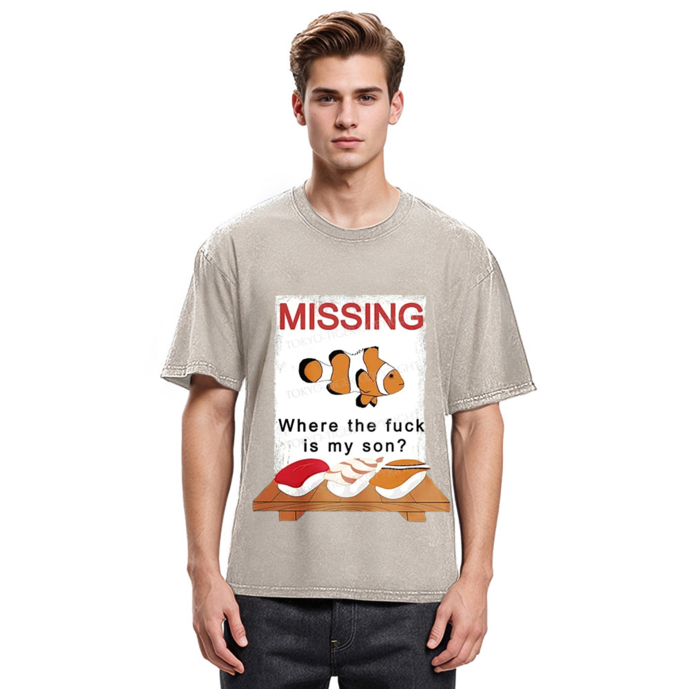 Tokyosol Clownfish Sushi Washed T-Shirt