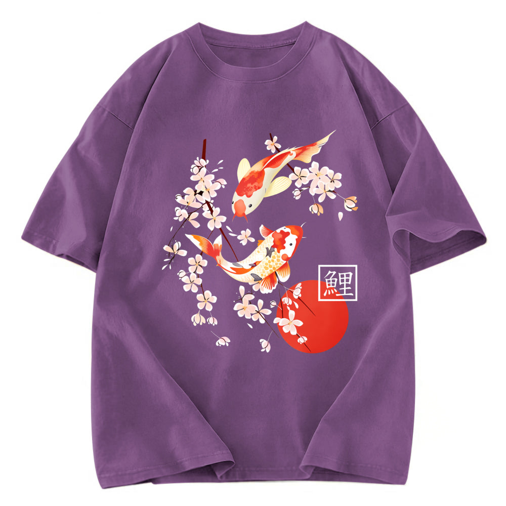 Tokyosol Japanese Auspicious Carp Washed T-Shirt