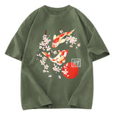 Tokyosol Japanese Auspicious Carp Washed T-Shirt