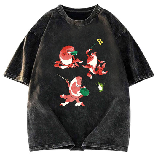 Tokyosol Fish Party Washed T-Shirt