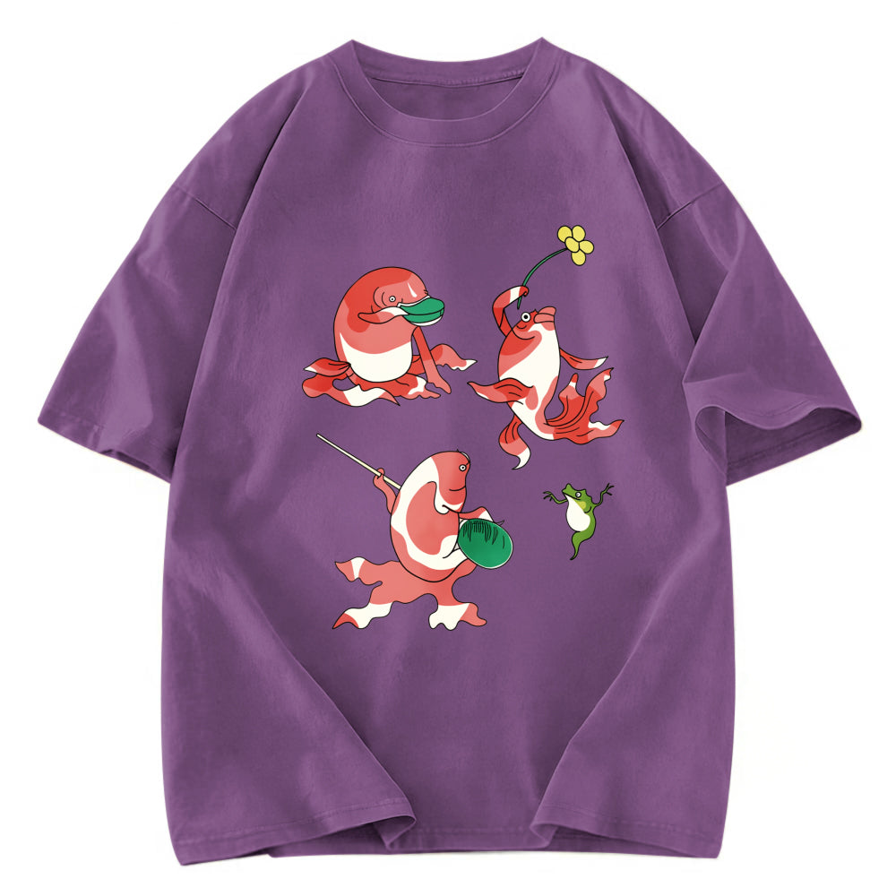 Tokyosol Fish Party Washed T-Shirt