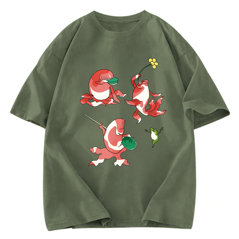 Tokyosol Fish Party Washed T-Shirt