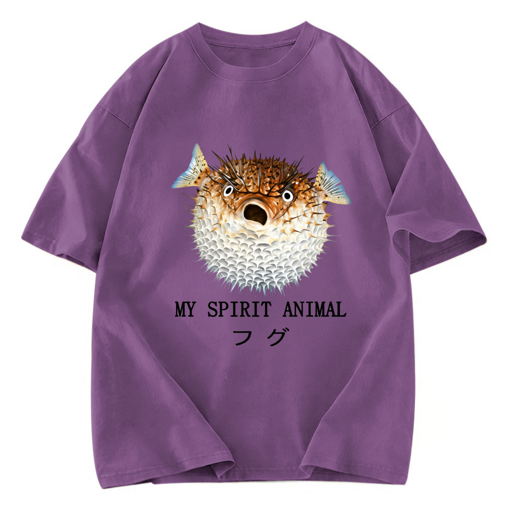 Tokyosol Grumpy Pufferfish Washed T-Shirt
