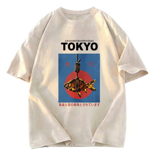 Tokyosol Retro Tokyo Fish Washed T-Shirt
