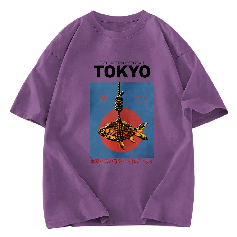 Tokyosol Retro Tokyo Fish Washed T-Shirt