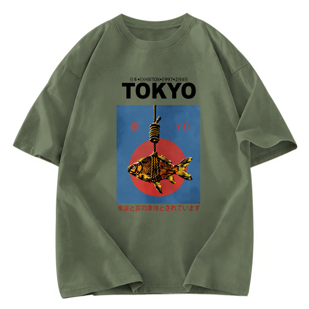 Tokyosol Retro Tokyo Fish Washed T-Shirt