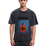 Tokyosol Retro Tokyo Fish Washed T-Shirt
