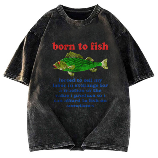 Tokyosol Born To Fish Washed T-Shirt
