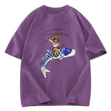 Tokyosol Cowboy Mouse Ride Fish Washed T-Shirt
