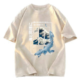 Tokyosol Ukiyoe Waves And Fish Washed T-Shirt