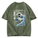 Tokyosol Ukiyoe Waves And Fish Washed T-Shirt
