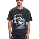 Tokyosol Ukiyoe Waves And Fish Washed T-Shirt