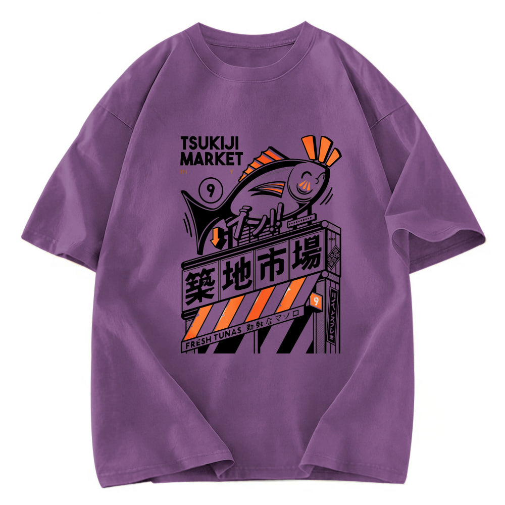 Tokyosol Tsukiji Market Manga Washed T-Shirt