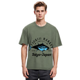 Tokyosol Tsukiji Fish Market Blue Fish Washed T-Shirt