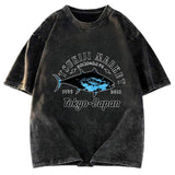 Tokyosol Tsukiji Fish Market Blue Fish Washed T-Shirt