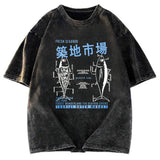 Tokyosol Tsukiji Fish Market Japan Washed T-Shirt