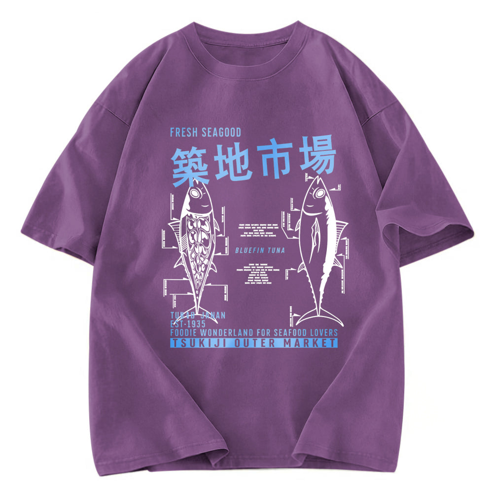 Tokyosol Tsukiji Fish Market Japan Washed T-Shirt