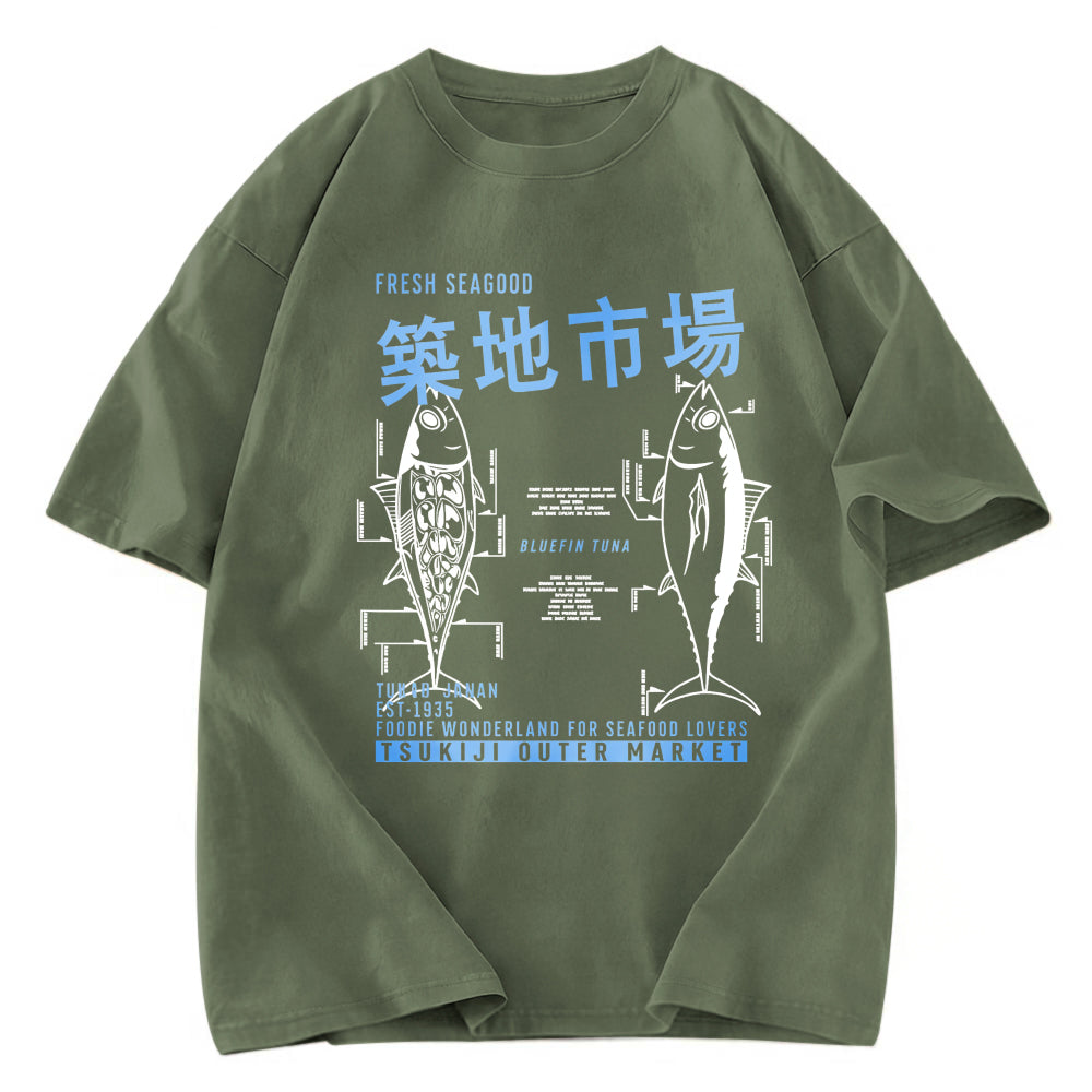 Tokyosol Tsukiji Fish Market Japan Washed T-Shirt