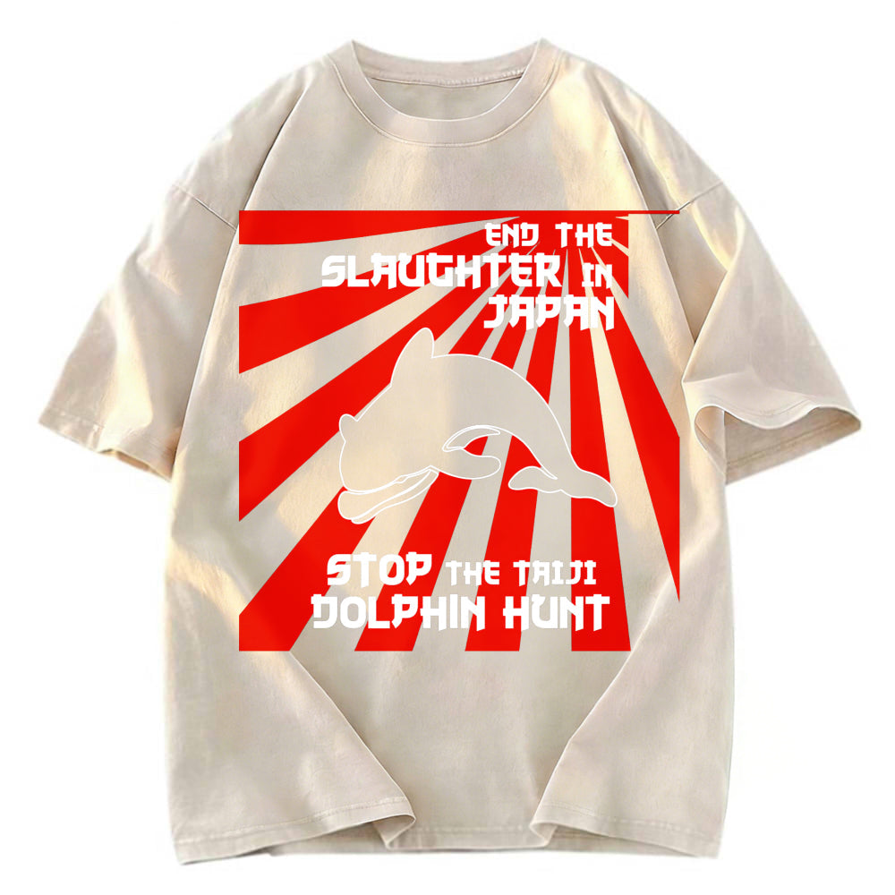Tokyosol Protest The Taiji Dolphin Hunt Washed T-Shirt