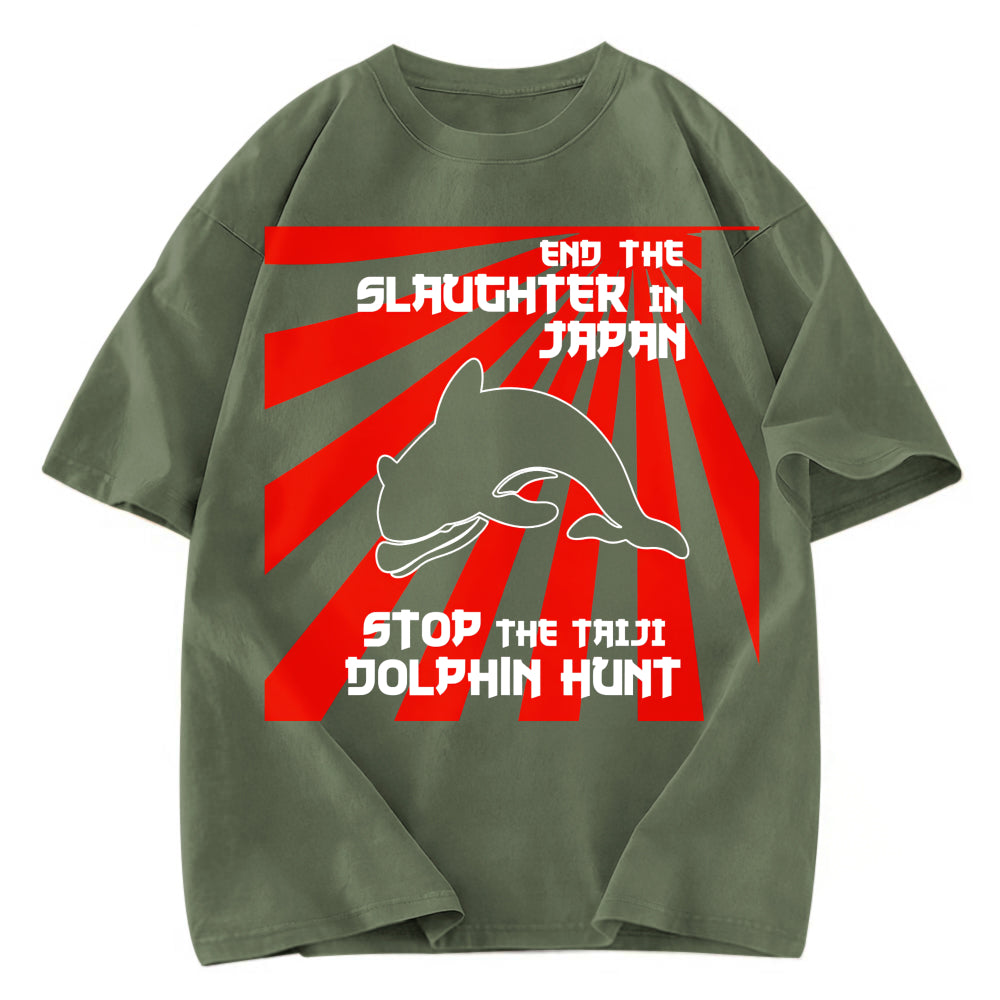 Tokyosol Protest The Taiji Dolphin Hunt Washed T-Shirt