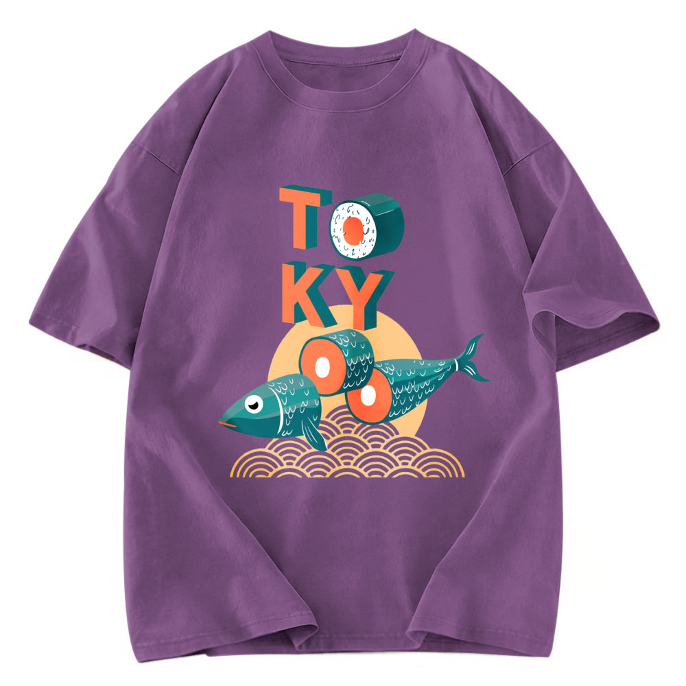 Tokyosol Japanese Tokyo Tuna Washed T-Shirt