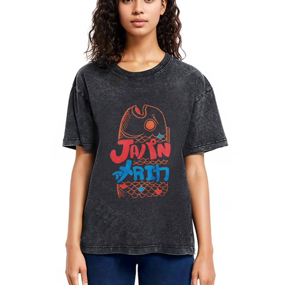 Tokyosol Japanese Fish Washed T-Shirt