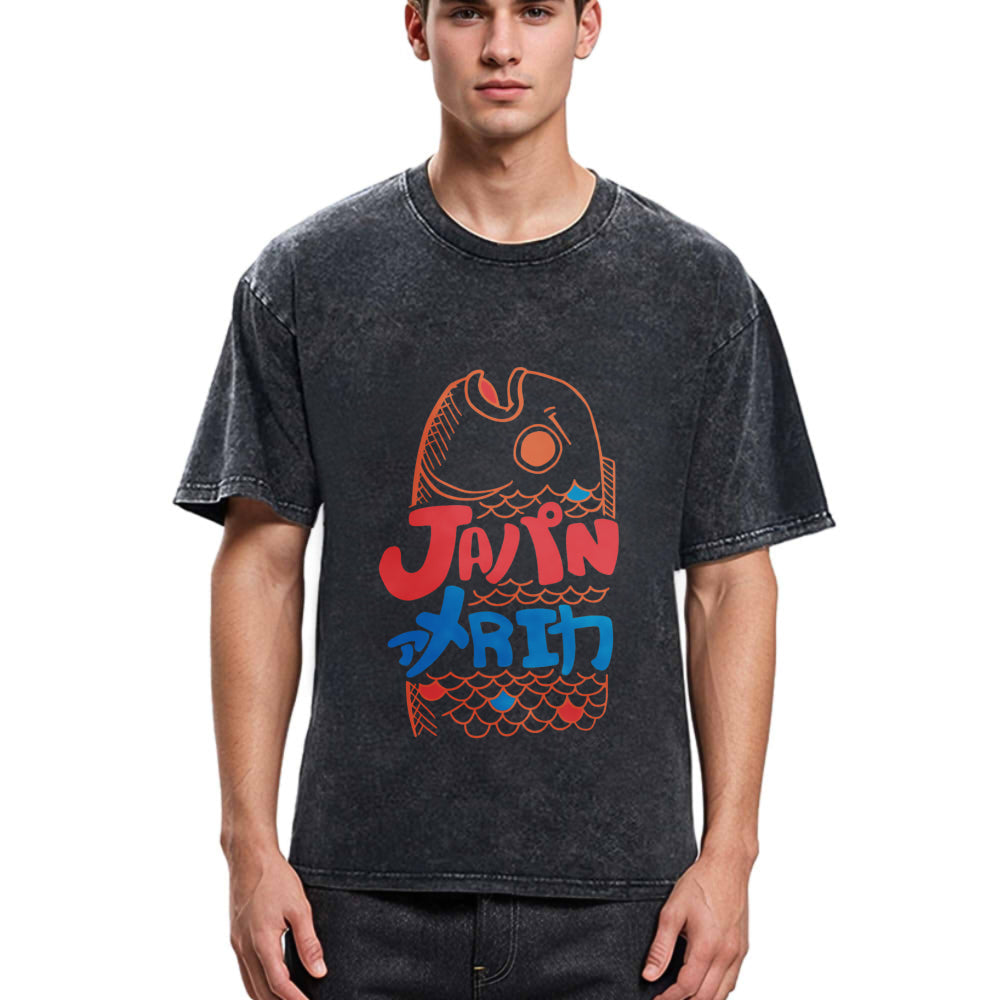 Tokyosol Japanese Fish Washed T-Shirt