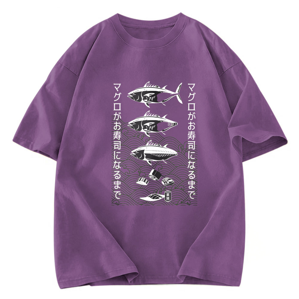 Tokyosol How Tuna Becomes Sushi Washed T-Shirt