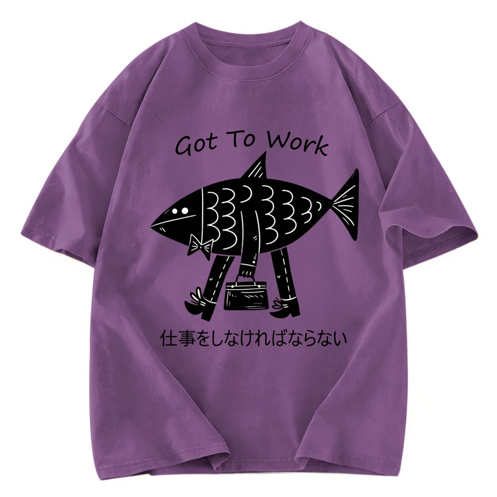 Tokyosol Fishman Had To Work Washed T-Shirt